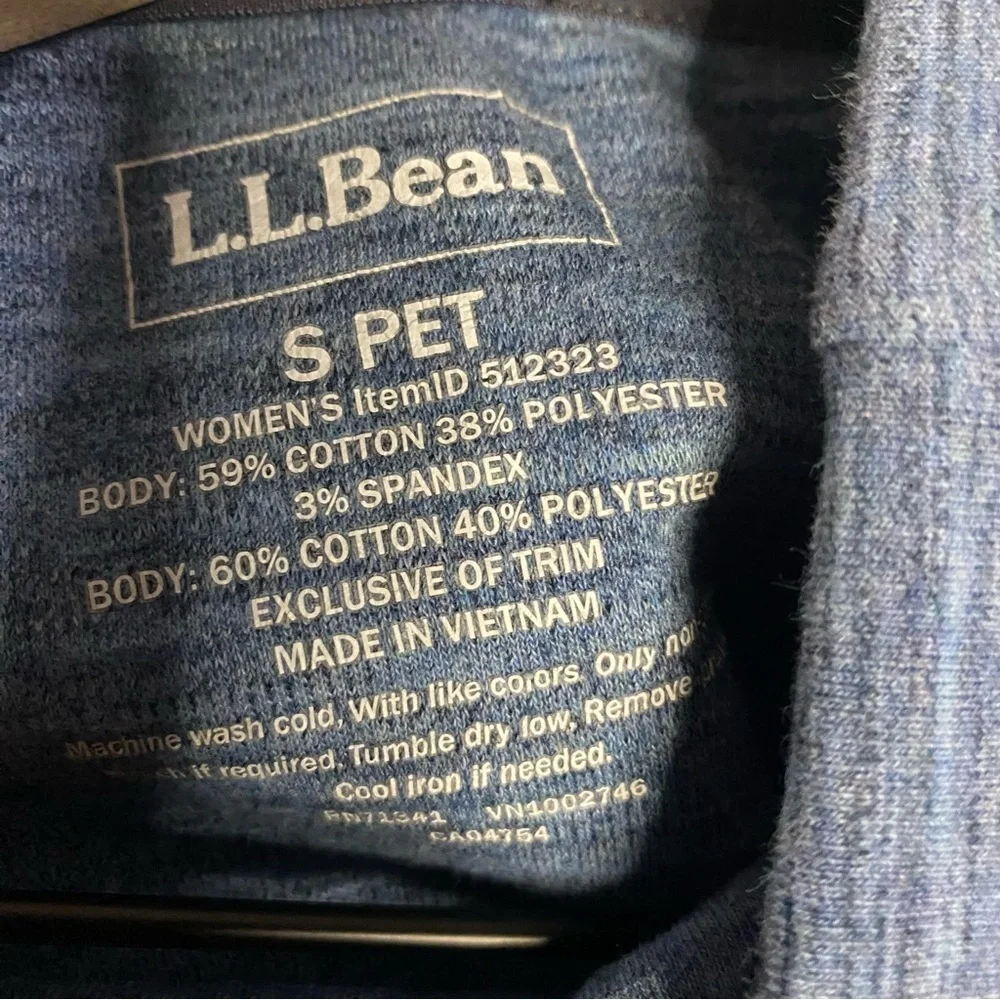 L.L Bean Women heather‎ light blue cowl neck pullover size small petite